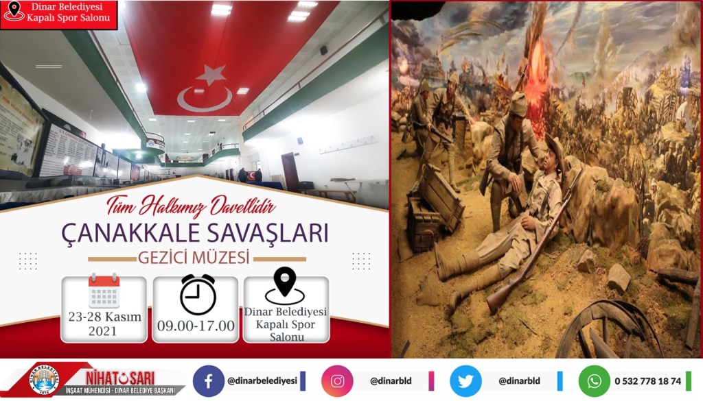 Başkan Sarı, Çanakkale Savaşları Gezici Müzesi Dinarımızda 1 IMG 20211122 WA0002