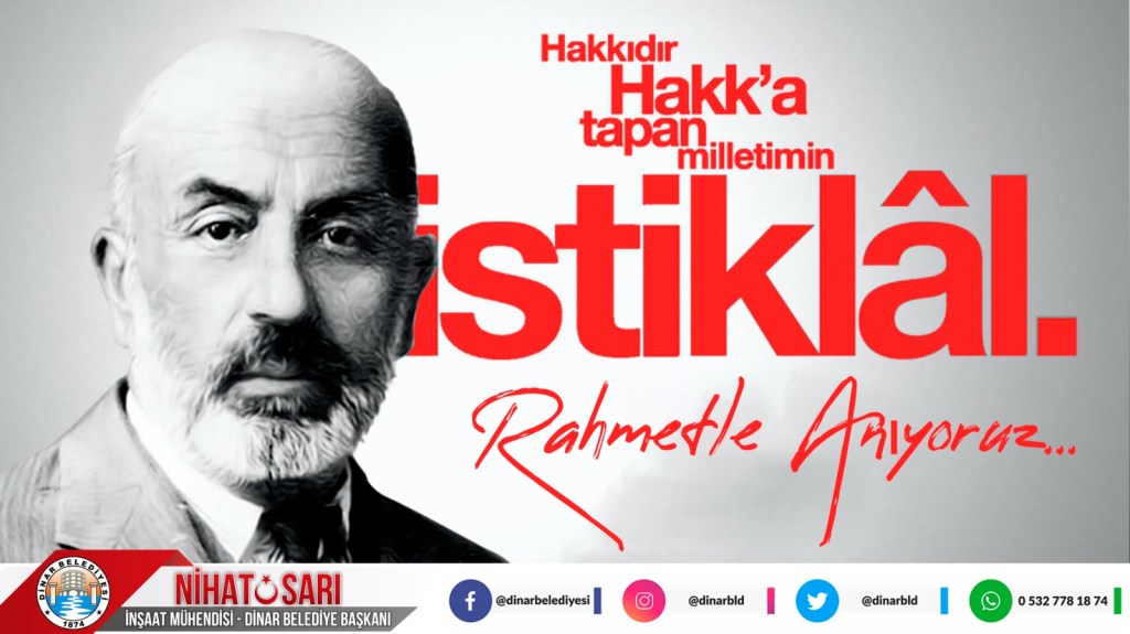 BAŞKAN SARI’DAN MEHMET AKİF ERSOY’U ANMA MESAJI