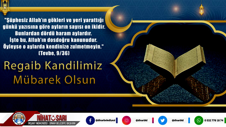 BAŞKAN SARI’DAN REGAİB KANDİLİ MESAJI