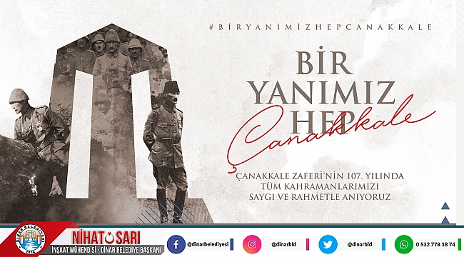 BELEDİYE BAŞKANI NİHAT SARI’NIN 18 MART ÇANAKKALE ZAFERİ MESAJI