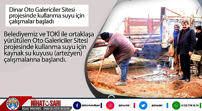 Dinar Oto Galericiler Sitesi çalışmalar başladı
