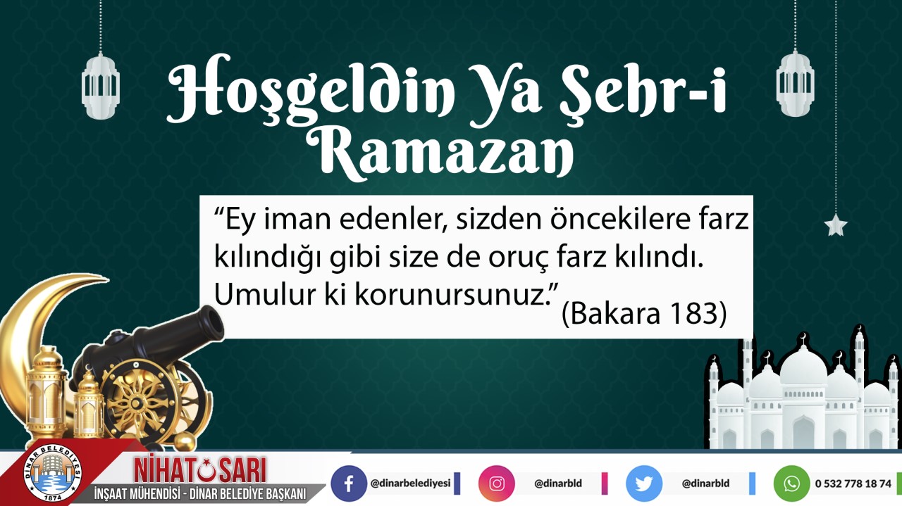 BAŞKAN SARI, “HOŞ GELDİN YA ŞEHRİ RAMAZAN”