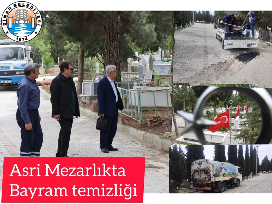 BELEDİYEMİZDEN ASRİ MEZARLIKTA BAYRAM TEMİZLİĞİ SEFERBERLİĞİ