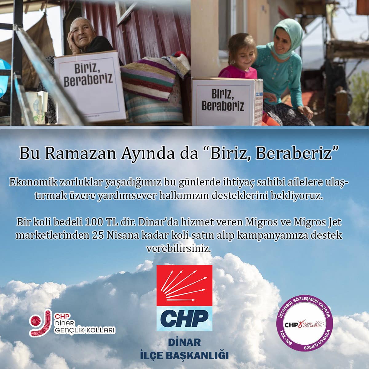 CHP RAMAZAN YARDIMI KAMPANYASINI BAŞLATTI