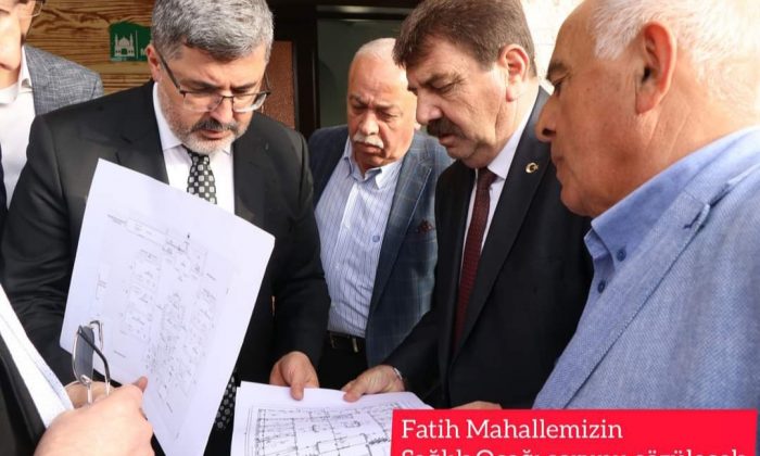 MİLLETVEKİLİMİZ ALİ ÖZKAYA’YA TOKİ’YE YAPILACAK OLAN SAĞLIK OCAĞI İÇİN PROJEMİZİ SUNDUK