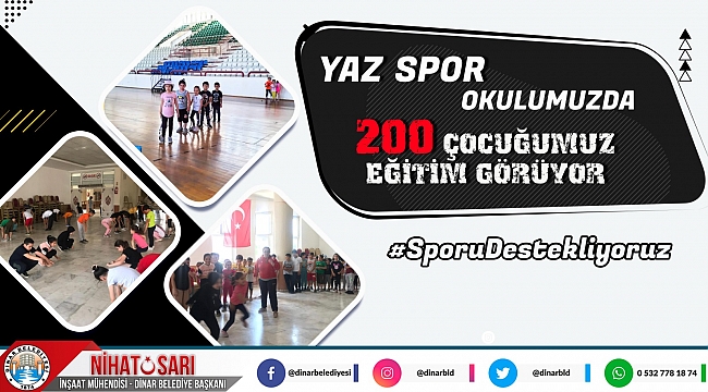 .BAŞKAN SARI, “YAZ SPOR OKULUMUZDA 200 ÇOCUĞUMUZ EĞİTİM GÖRÜYOR”