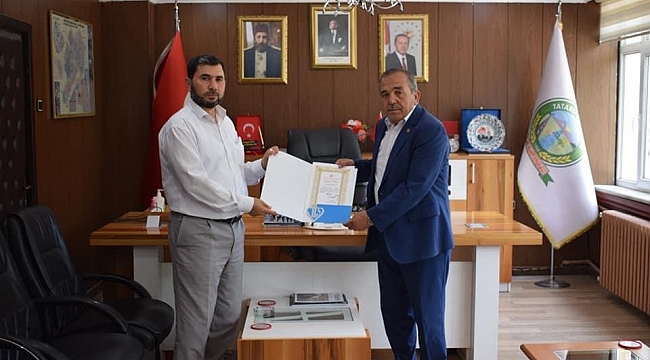 TÜRKİYE DİYANET VAKFI’NDAN BELEDİYEMİZE TEŞEKKÜR BELGESİ