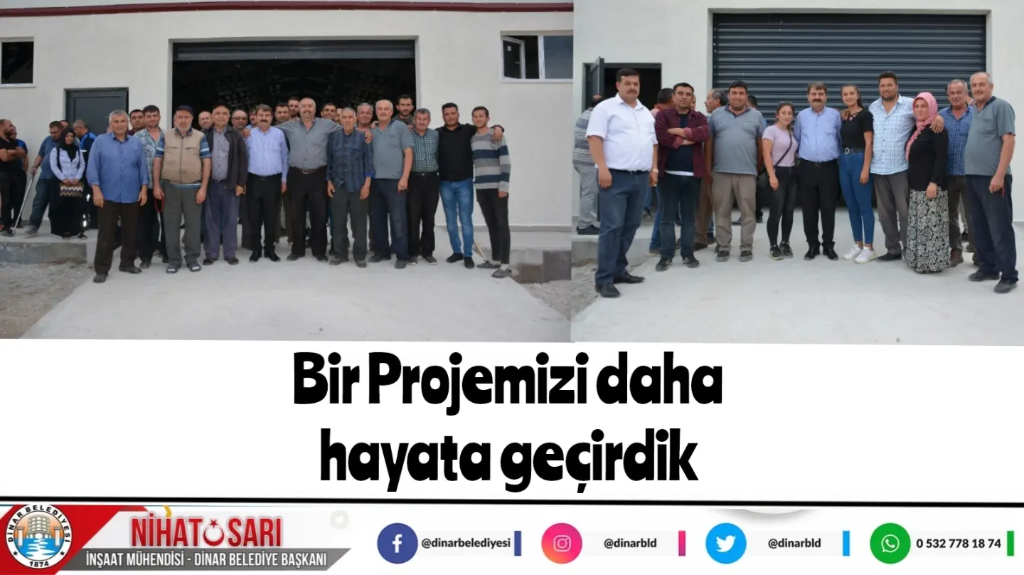 BAŞKAN SARI, “BİR PROJEMİZİ DAHA HAYATA GEÇİRDİK”