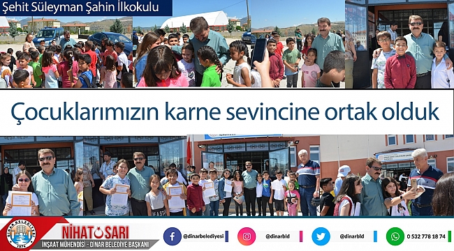 cocuklarimizin karne sevincini paylastik