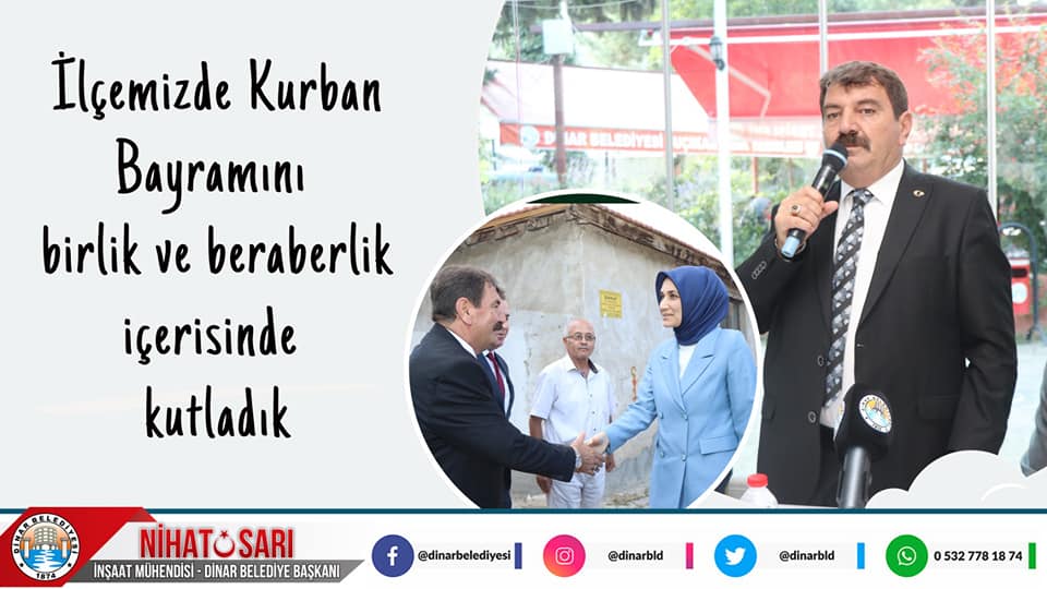 BAŞKAN SARI;” İLÇEMİZDE BİRLİK VE BERABERLİK İÇERİSİNDE KURBAN BAYRAMINI KUTLADIK”