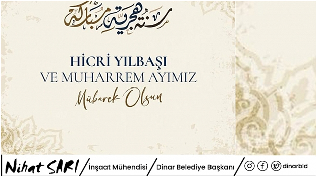 BELEDİYE BAŞKANIMIZ NİHAT SARI’DAN HİCRİ YILBAŞI MESAJI