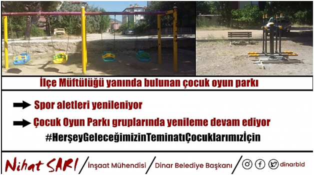 Çocuk oyun parklarımızda bulunan spor aletleri yenileniyor