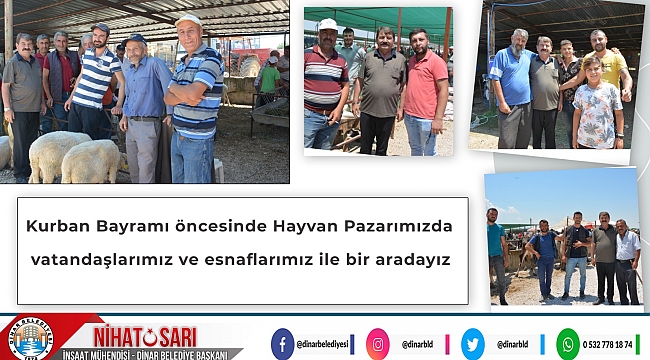 Başkan Sarı, Hayvan Pazarında halkımızın ve esnaflarımızın bayramını kutladı