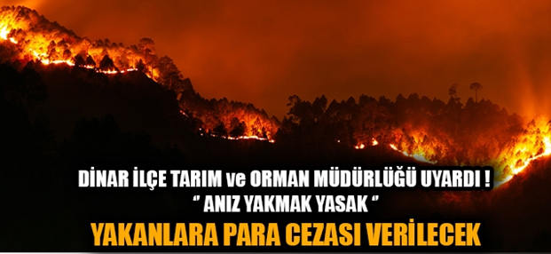 DİNAR İLÇE TARIM UYARIYOR