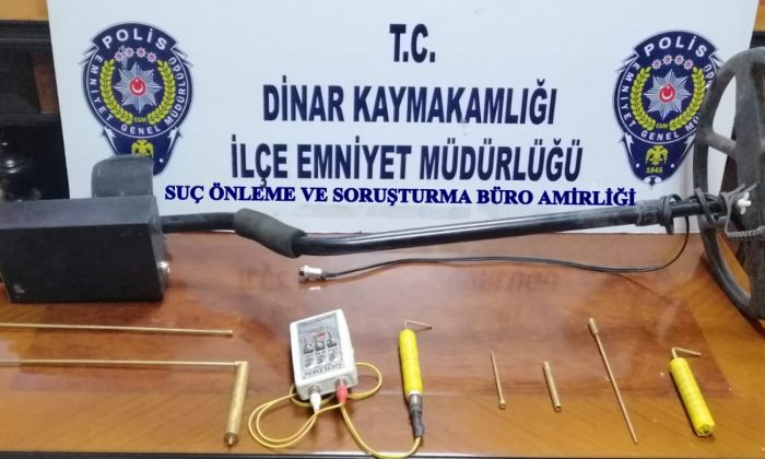 DEFİNE AVCILARINI, DİNAR EMNİYETİ AVLADI