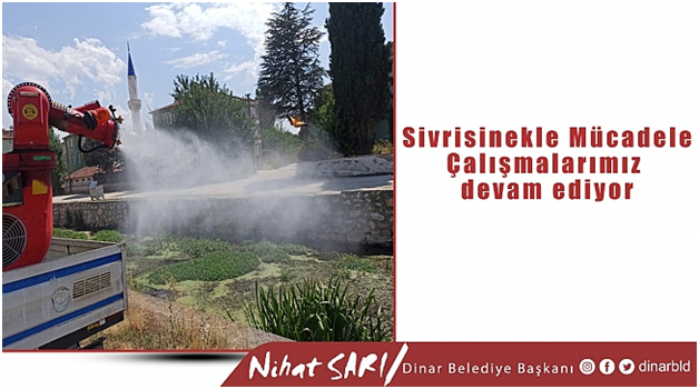 BAŞKAN SARI;”SİVRİSİNEKLE MÜCADELE ÇALIŞMALARIMIZI SÜRDÜRÜYORUZ”