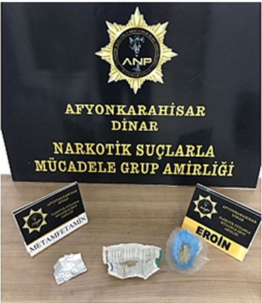 DİNARDA POLİS EROİN YAKALADI