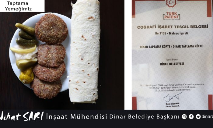 Belediye Başkanımız Nihat Sarı, “Taptama yemeğimiz ilçemize tescillendi”