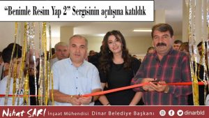 Belediye Başkanımız Nihat Sarı, Benimle Resim Yap Sergisinin açılışını gerçekleştirdi