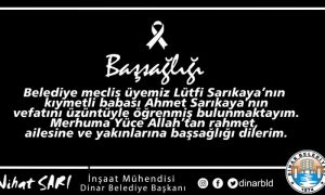 Belediye Başkanımız Nihat Sarı’dan Başsağlığı Mesajı