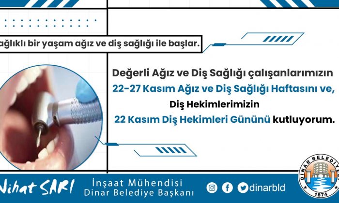 BELEDİYE BAŞKANIMIZ NİHAT SARI, “SAĞLIKLI BİR YAŞAM AĞIZ VE DİŞ SAĞLIĞI İLE BAŞLAR”