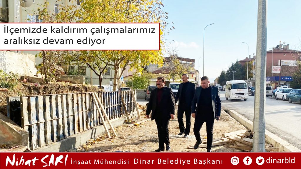 İLÇEMİZDE KALDIRIM ÇALIŞMALARIMIZ DEVAM EDİYOR