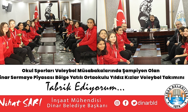OKUL SPORLARINDA ŞAMPİYON OLAN YILDIZ KIZLAR VOLEYBOLTAKIMINI TEBRİK EDİYORUZ