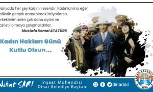 Belediye Başkanımız Nihat Sarı’dan Kadın Hakları Günü Mesajı