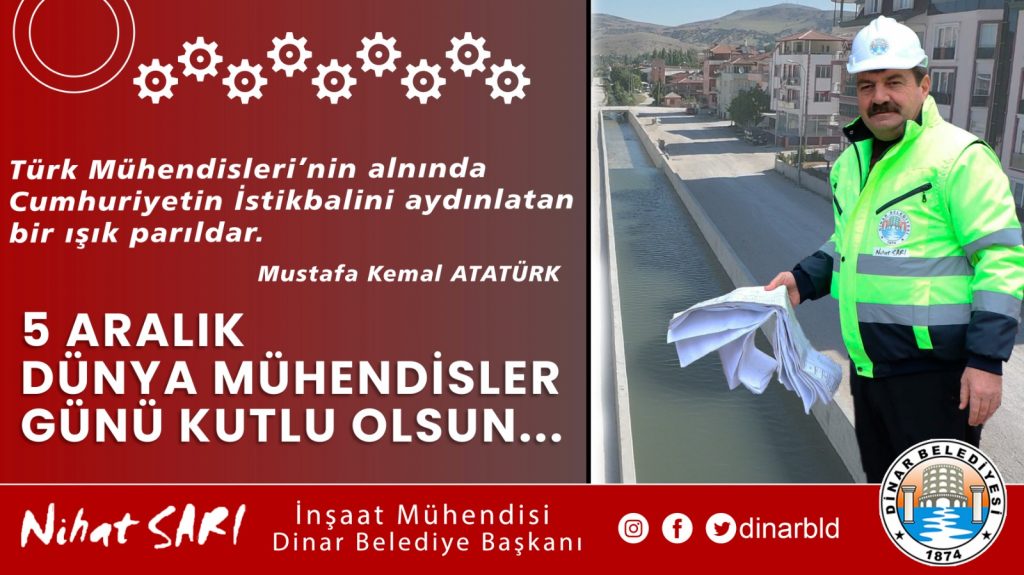 Belediye Başkanımız Nihat Sarı, “Mühendisler Günümüz Kutlu Olsun”