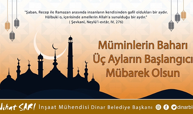 BELEDİYE BAŞKANIMIZ NİHAT SARI’DAN ÜÇ AYLARIN BAŞLANGICI MESAJI 