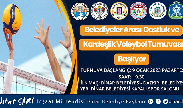 Belediyeler Arası Voleybol Turnuvamız başlıyor