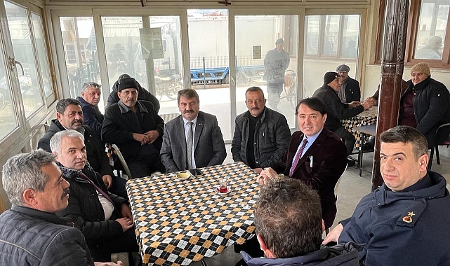Dinar Kaymakamı ve Belediye Başkanı Kahvehanede Vatandaşlar İle Konuştu