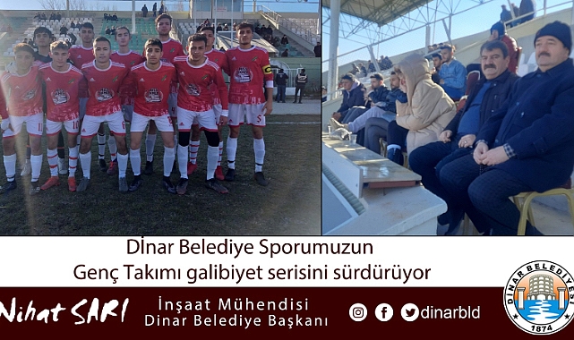 Dinar Belediye Sporumuzun genç takımı galibiyet serisini sürdürüyor