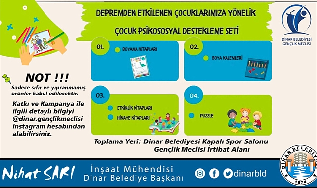 Gençlik Meclisimiz Depremden etkilenen çocuklarımız için kampanya başlattı