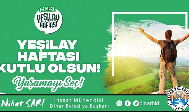 BELEDİYE BAŞKANIMIZ NİHAT SARI’DAN YEŞİLAY HAFTASI MESAJI