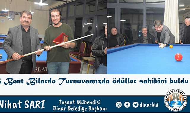 3 Bant Bilardo Turnuvamızda ödüller sahibini buldu