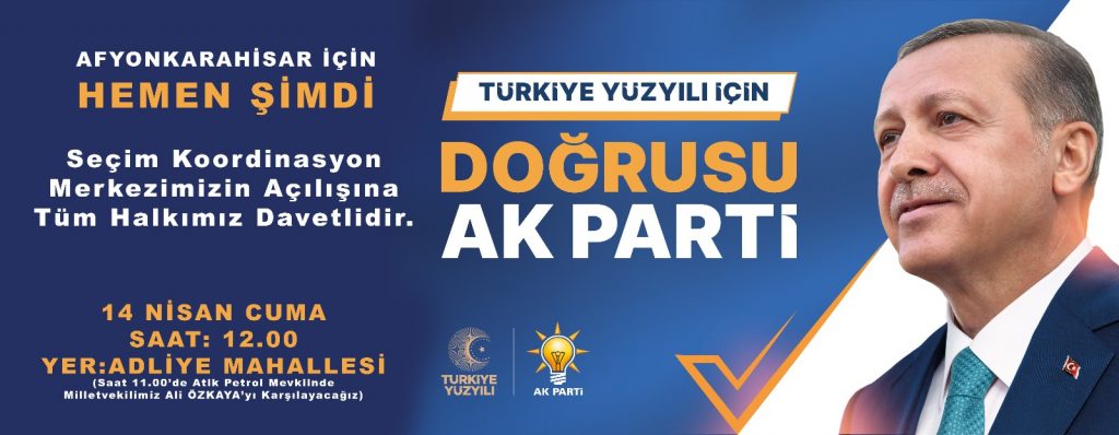 Ak parti Dinar İlçe başkanlığından Duyrulur