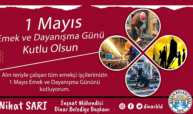 Belediye Başkanımız Nihat Sarı’dan 1 Mayıs Emek ve Dayanışma Günü Mesajı 