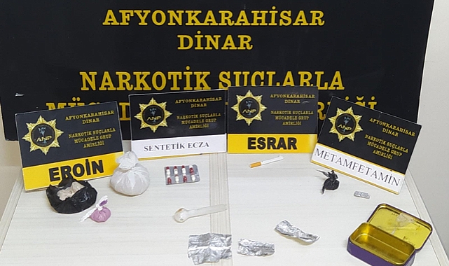 DİNAR’DA UYUŞTURUCU ELE GEÇİRİLDİ