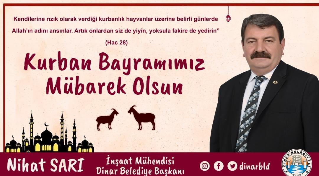 BELEDİYE BAŞKANIMIZ NİHAT SARI, VATANDAŞLARIMIZIN KURBAN BAYRAMI’NI KUTLADI