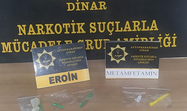 Dinar’da Eroin maddesi yakalandı