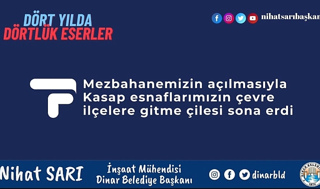Mezbahanemizin açılmasıyla kasap esnaflarımızın çevre ilçelere gitme çilesi sona erdi