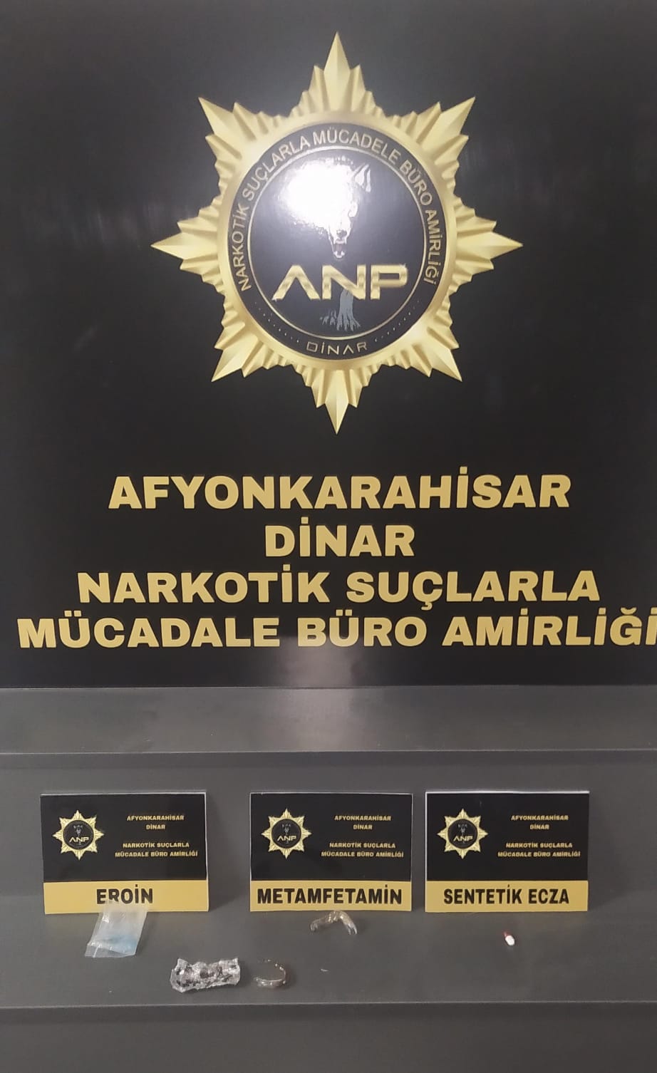 DİNAR’DA EROİN YAKALANDI