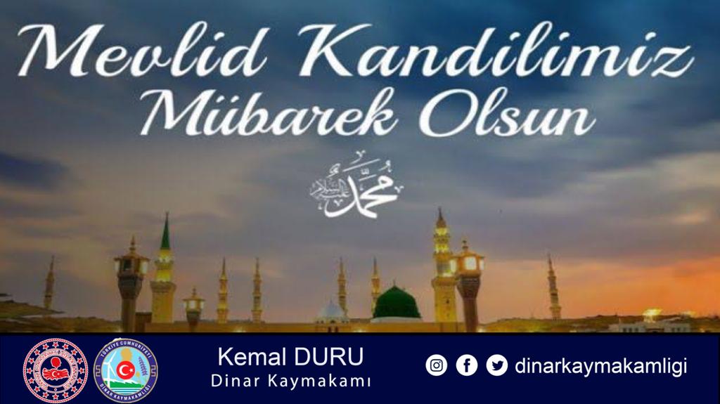 KAYMAKAM KEMAL DURU’NUN MEVLİD KANDİLİ MESAJI