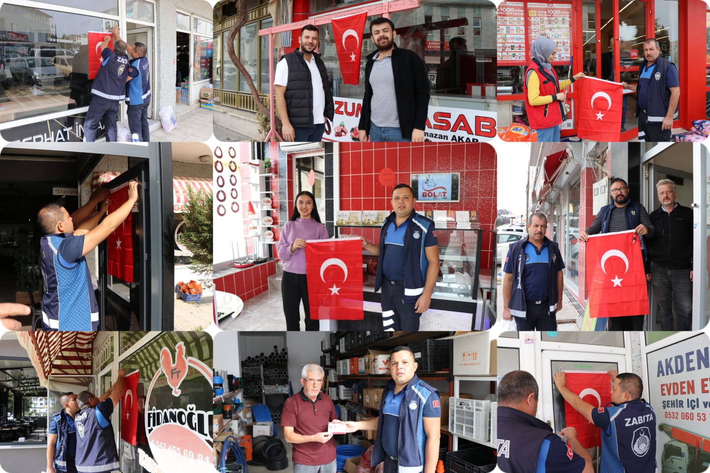 Esnaflarımıza Şanlı Türk Bayrağımızın dağıtımı devam ediyor