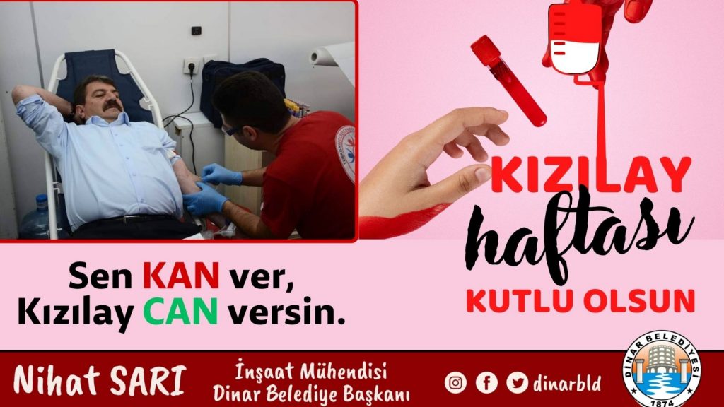 Belediye Başkanımız Nihat Sarı’dan Kızılay Haftası Mesajı