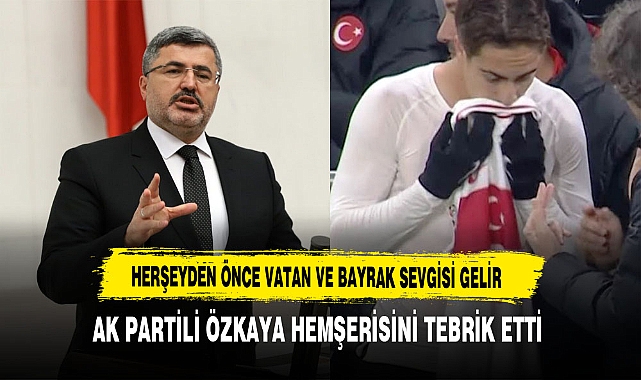 AK PARTİLİ ÖZKAYA HEMŞERİSİNİ TEBRİK ETTİ