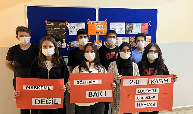 DİNAR FEN LİSESİ 2-8 KASIM LÖSEMİLİ ÇOCUKLAR HAFTASI KAPSAMINDA FARKINDALIK YARATTI