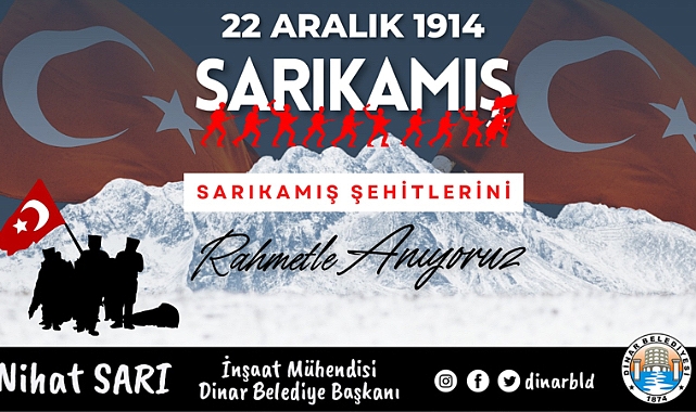 Başkan Sarı’dan Sarıkamış Harekatı’nın 109. Yıl Dönümü mesajı