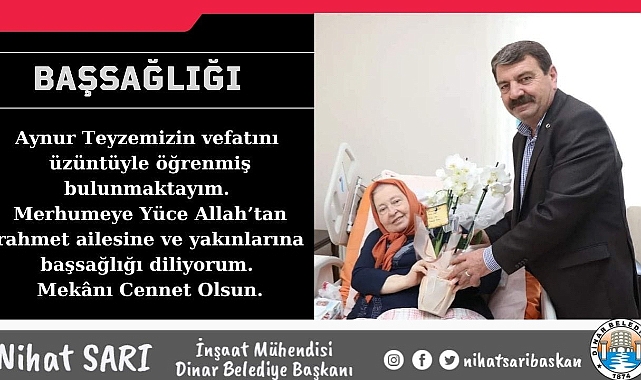 Belediye Başkanımız Nihat Sarı’dan Başsağlığı Mesajı 